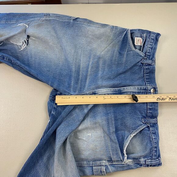 Pointer Brand Carpenter Jeans Mens 40x32 Distressed Workwear Vintage USA Made - Picture 11 of 15